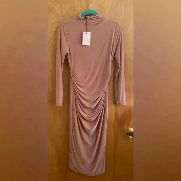 Missguided Dresses & Skirts - Missguided Maternity Dress Slinky Midi Blush Size 4 NWT